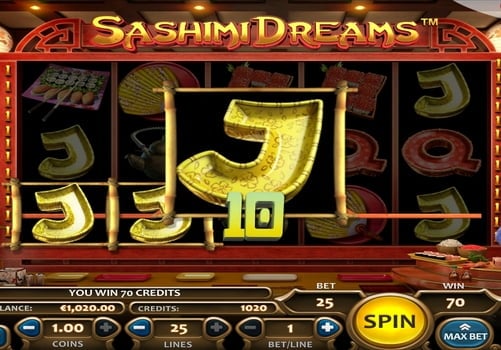 Аппарат Sashimi Dreams - выигрышная комбинация Выигрышная комбинация в аппарате Sashimi Dreams