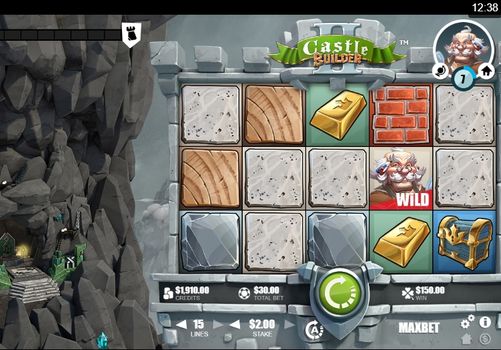 Автомат Castle Builder 2 - комбинация с диким символом Комбинация с диким символом в автомате Castle Builder 2
