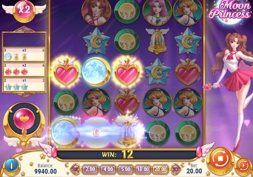Автомат Moon Princess - комбинация символов Комбинация символов в автомате Moon Princess