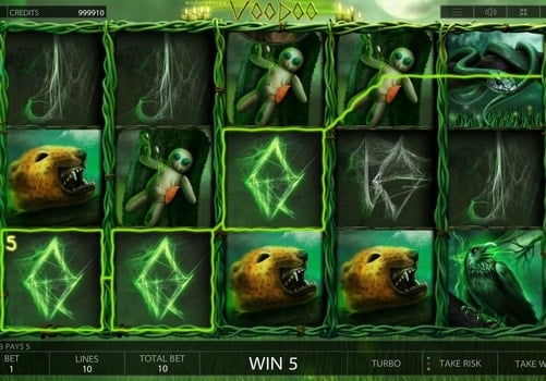 Игровой аппарат Voodoo - призовая комбинация символов Призовая комбинация символов в игровом аппарате Voodoo