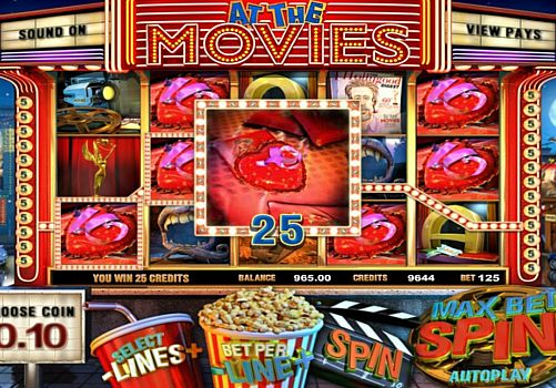 Игровой автомат At the Movies - призовая комбинация символов Призовая комбинация символов в игровом автомате At the Movies