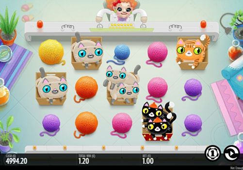 Игровой автомат Not Enough Kittens - призовая комбинация на линии Призовая комбинация на линии в игровом автомате Not Enough Kittens