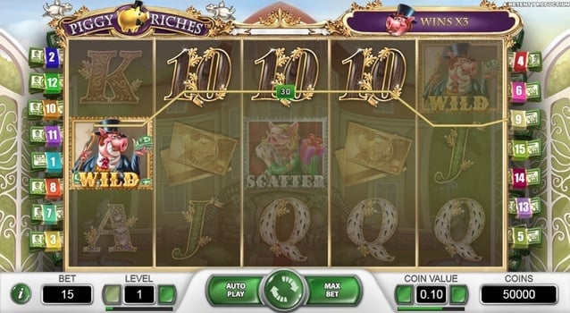 Игровой автомат Piggy Riches - призовая комбинация Призовая комбинация в игровом автомате Piggy Riches