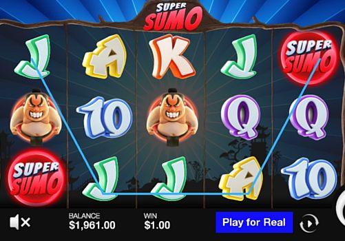 Игровой автомат Super Sumo - призовая комбинация символов Призовая комбинация символов в игровом автомате Super Sumo