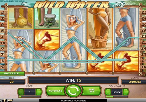 Игровой автомат Wild Water - призовая комбинация на линии Призовая комбинация на линии в игровом автомате Wild Water