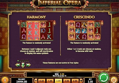 Онлайн аппарат Imperial Opera - игровые бонусы Игровые бонусы в онлайн аппарате Imperial Opera