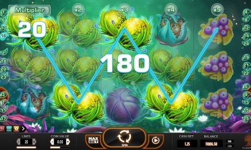 Онлайн слот Fruitoids - выигрыш за комбинацию Выигрыш за комбинацию в онлайн слоте Fruitoids