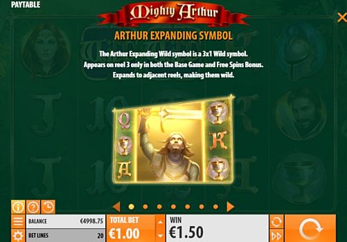 Дикие знаки в онлайн слоте Mighty Arthur