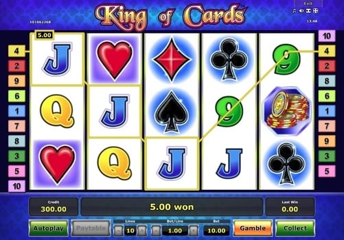 Слот King of Cards - выигрышная комбинация Выигрышная комбинация в слоте King of Cards