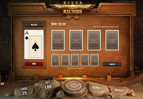 Слот River of Riches - риск-игра Риск-игра в слоте River of Riches