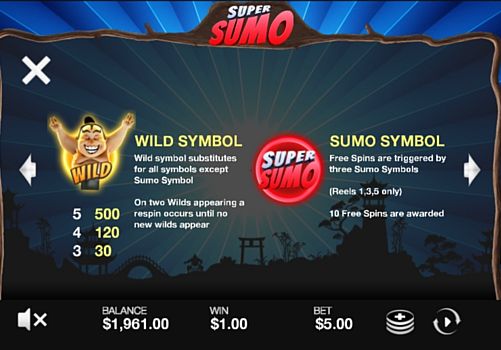 Слот Super Sumo - описание дикого знака Описание дикого знака в слоте Super Sumo