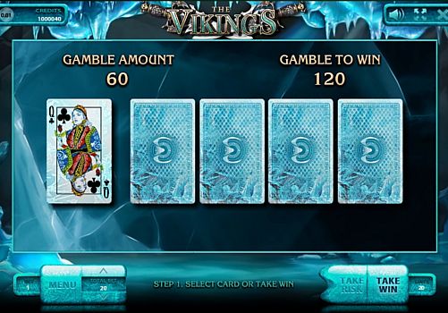 Слот The Vikings - риск-игра Риск игра в слоте The Vikings