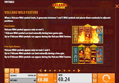 Слот Volcano Riches - правила игры Правила игры в слоте Volcano Riches